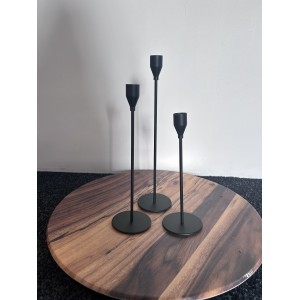 Tapered Candle Holders Black - set of 3